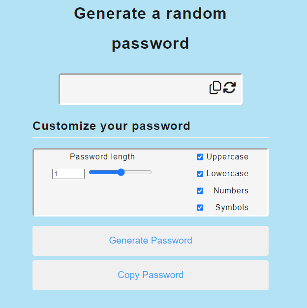 password generator app