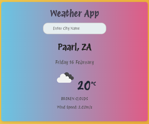 weather app